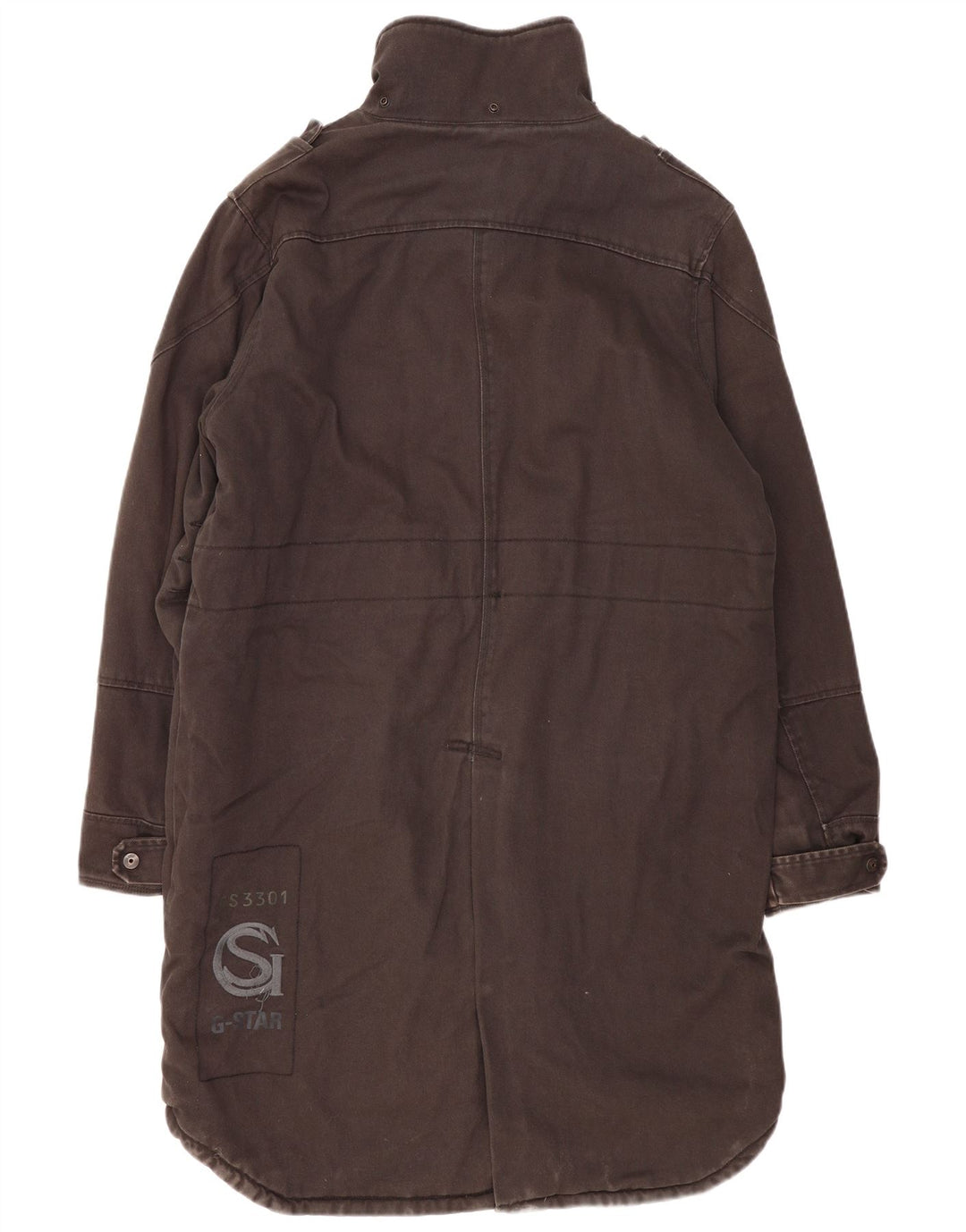 G-Star Mens Parka Jacket UK 42 XL Grey Cotton