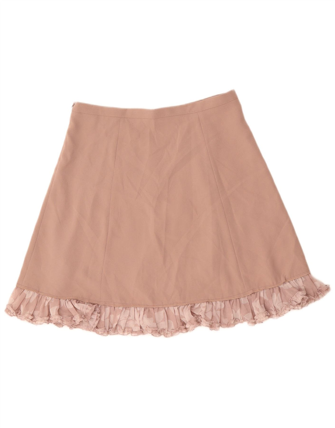 BENETTON Womens A-Line Skirt UK 14 Large W34  Pink Floral Polyester