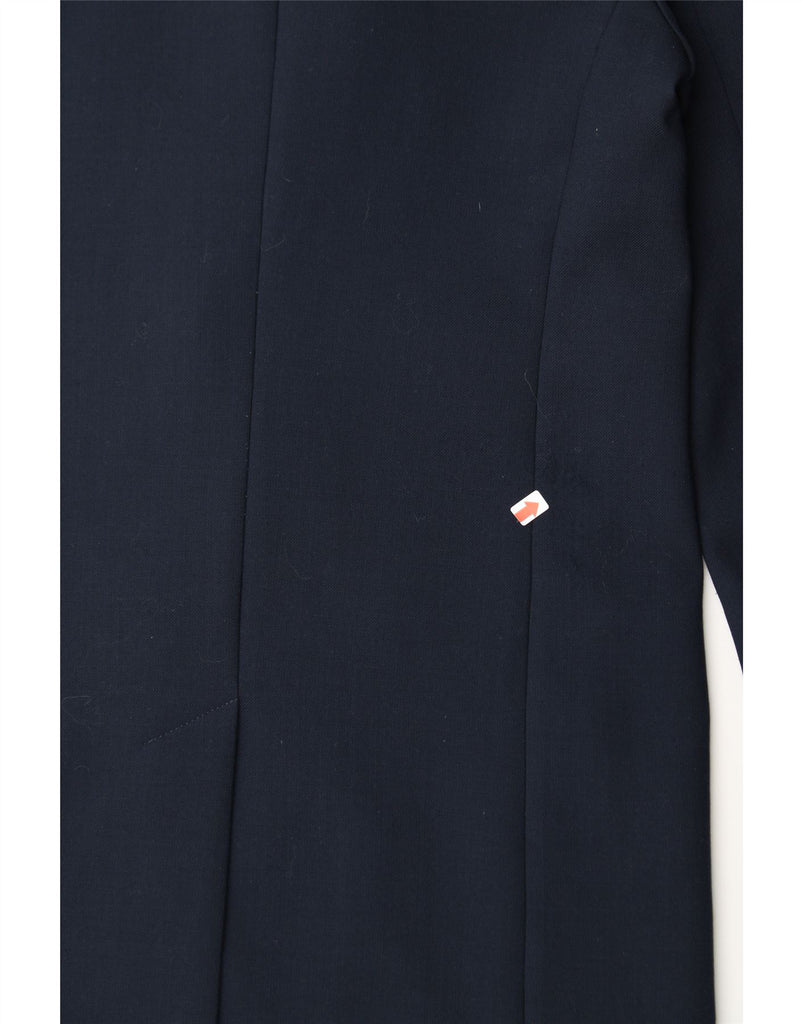 TOMMY HILFIGER Womens Loose Fit Overcoat UK 10 Small Navy Blue Polyester Vintage Tommy Hilfiger and Second-Hand Tommy Hilfiger from Messina Hembry 