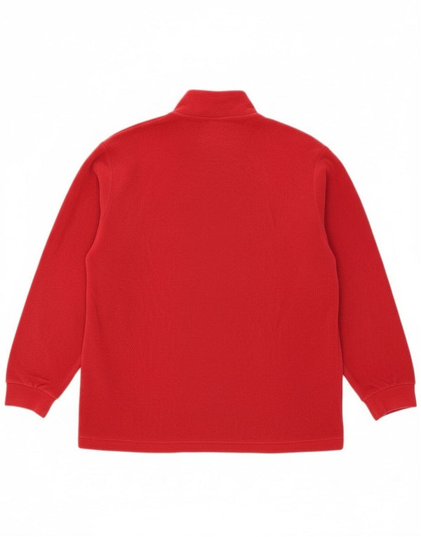 Fila Boys Zip Neck Fleece Jumper 13-14 Years XL Red