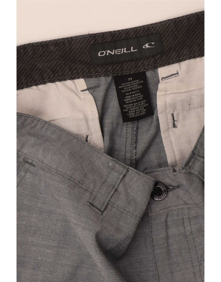 O'Neill Mens Chino Shorts W33 Medium Grey Flecked Polyester