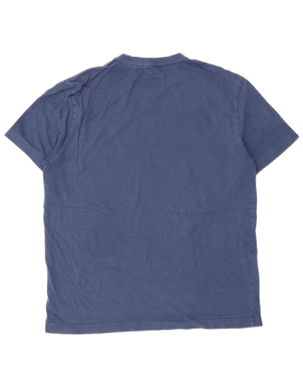 Hurley Mens Graphic T-Shirt Top Medium Navy Blue Cotton