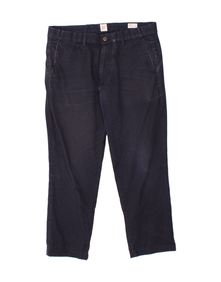 GAP Womens Slim Chino Trousers W32 L30 Navy Blue Cotton Vintage Gap and Second-Hand Gap from Messina Hembry 