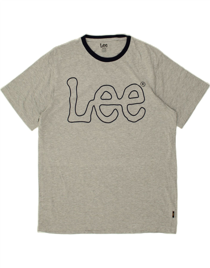 LEE Mens Graphic T-Shirt Top Medium Grey Cotton | Vintage Lee | Thrift | Second-Hand Lee | Used Clothing | Messina Hembry 