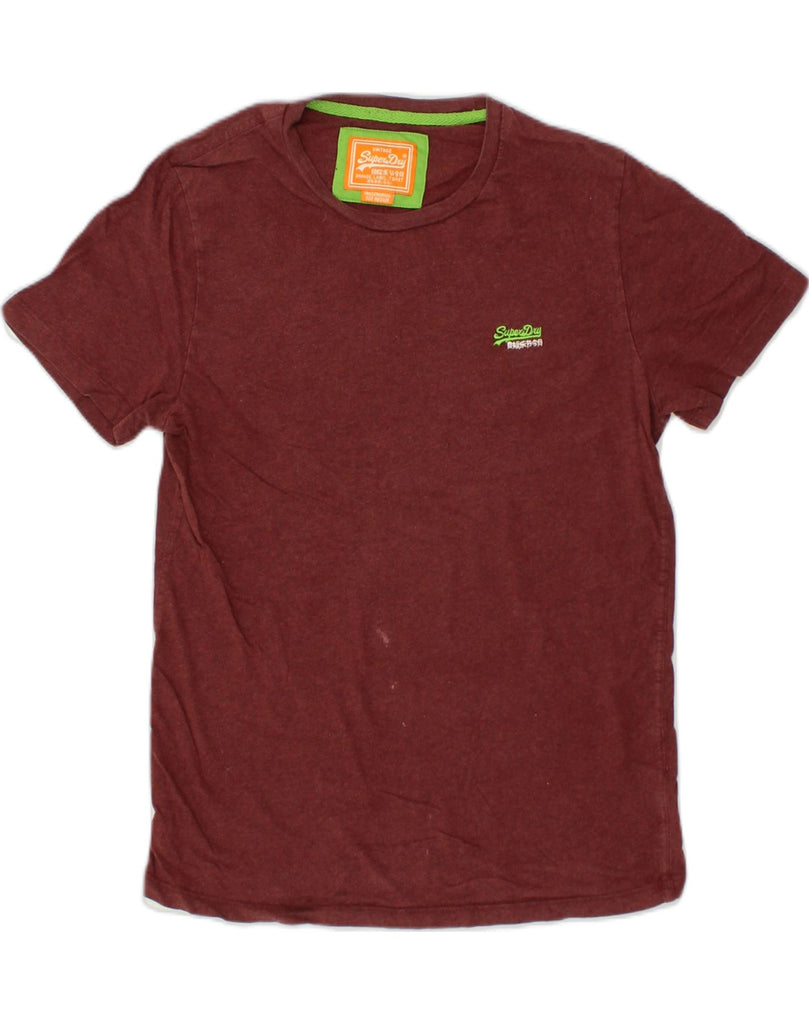 SUPERDRY Mens T-Shirt Top Medium Maroon Cotton | Vintage Superdry | Thrift | Second-Hand Superdry | Used Clothing | Messina Hembry 