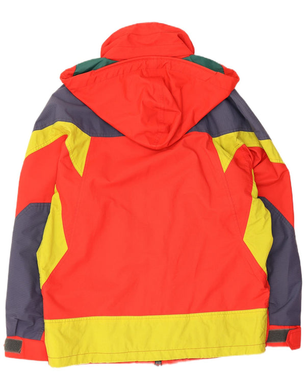Bailo Mens Hooded Padded Ski Jacket Size 42 XS Red Colourblock Sports