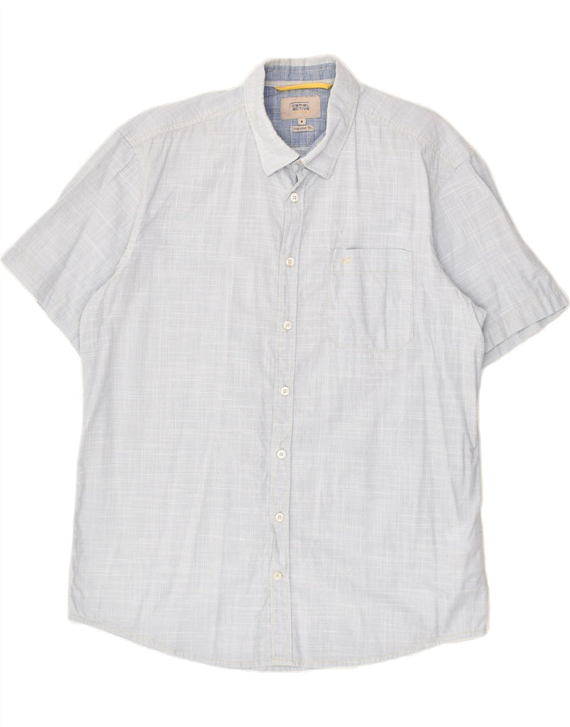 CAMEL ACTIVE Mens Regular Fit Short Sleeve Shirt Medium Blue Check Cotton | Vintage Camel Active | Thrift | Second-Hand Camel Active | Used Clothing | Messina Hembry 