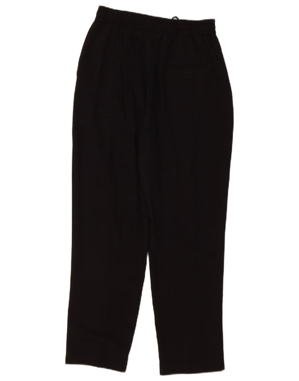 Zara Womens High Waist Tapered Casual Trousers Small W26 L26 Black