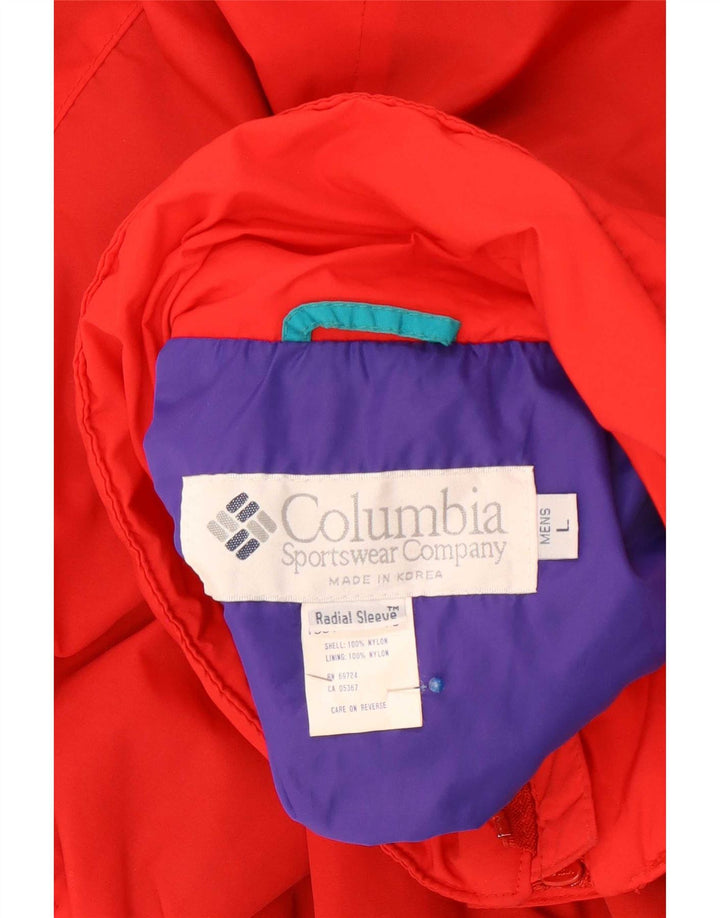 Columbia Mens Loose Fit Ski Jacket UK 40 Large Red Nylon