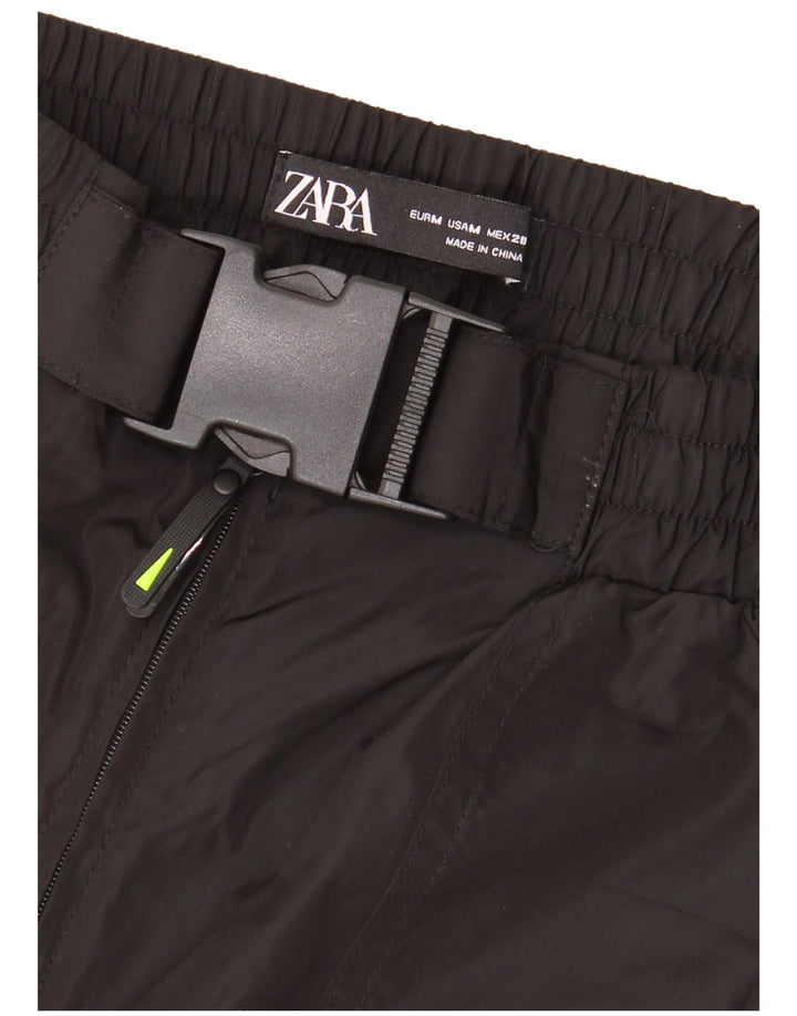 Zara Womens Joggers Cargo Trousers Medium W28 L27 Black