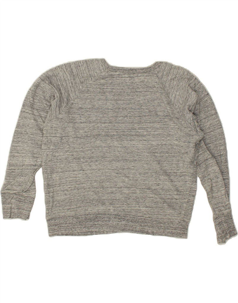 J. CREW Womens Sweatshirt Jumper UK 14 Large Grey Flecked Cotton | Vintage J. Crew | Thrift | Second-Hand J. Crew | Used Clothing | Messina Hembry 