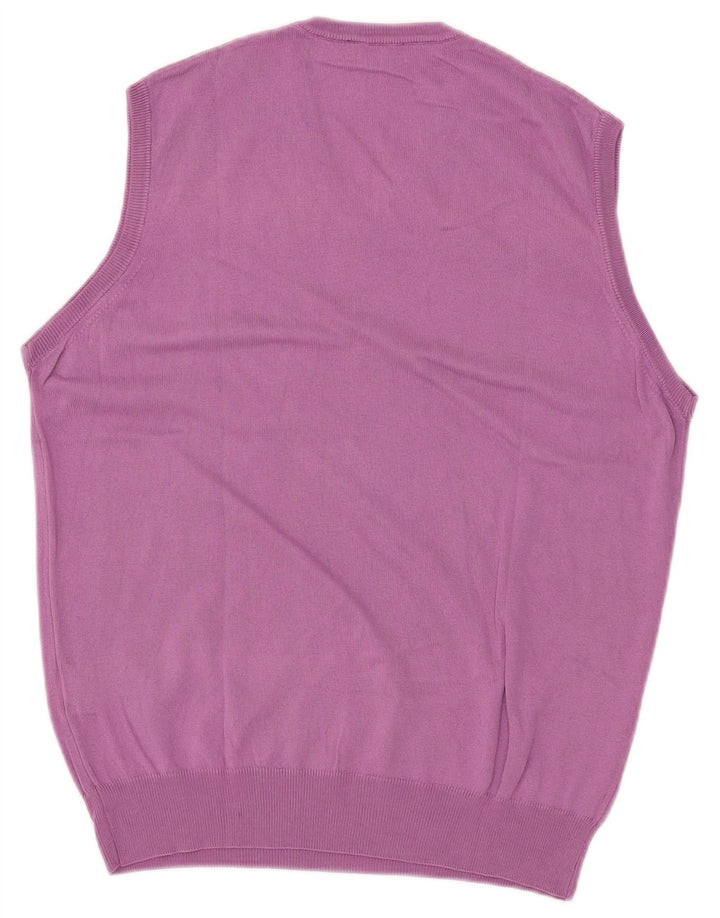 Brooksfield Mens Vest Tank Top IT 52 Large Purple Cotton