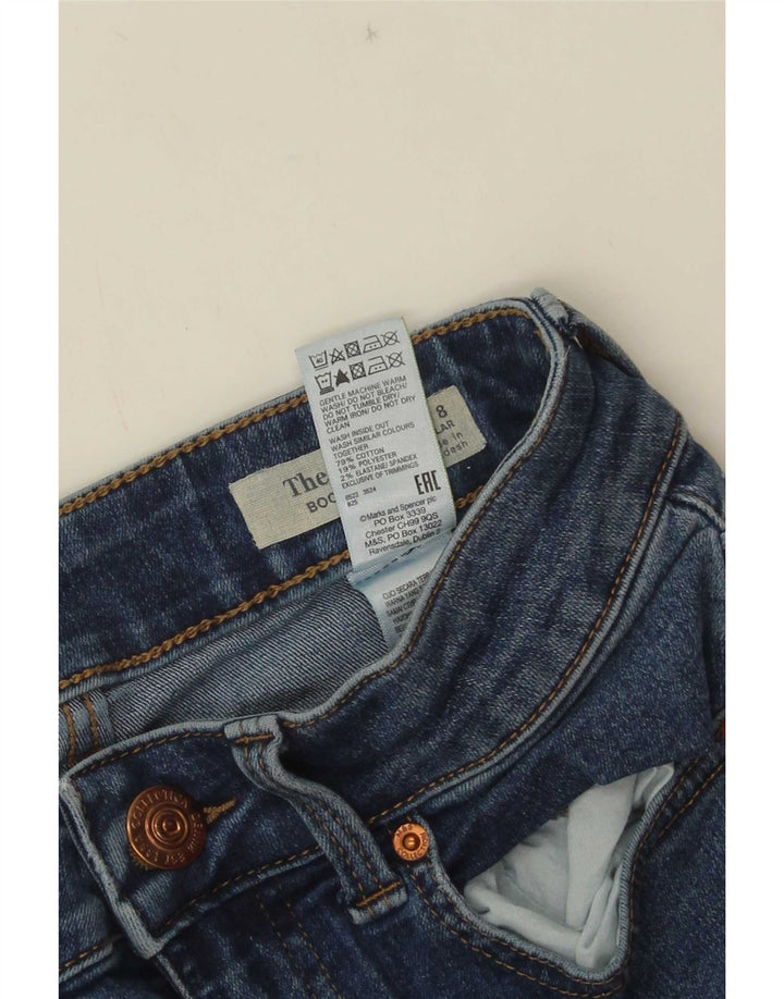 Marks & Spencer Womens Eva Bootcut Jeans UK 8 Small W24 L29 Navy Blue