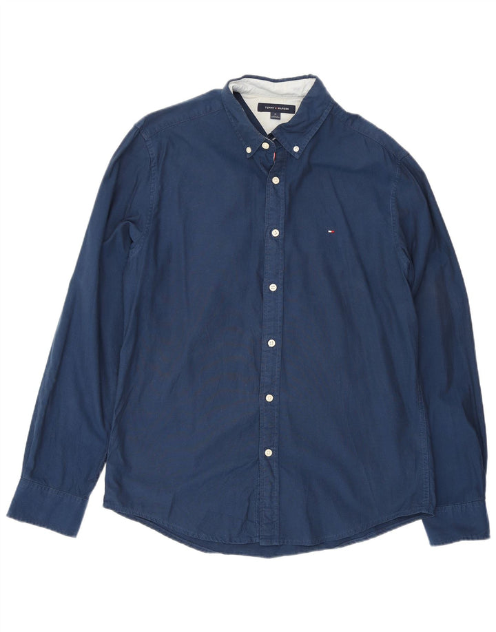 Tommy Hilfiger Mens Shirt Medium Navy Blue