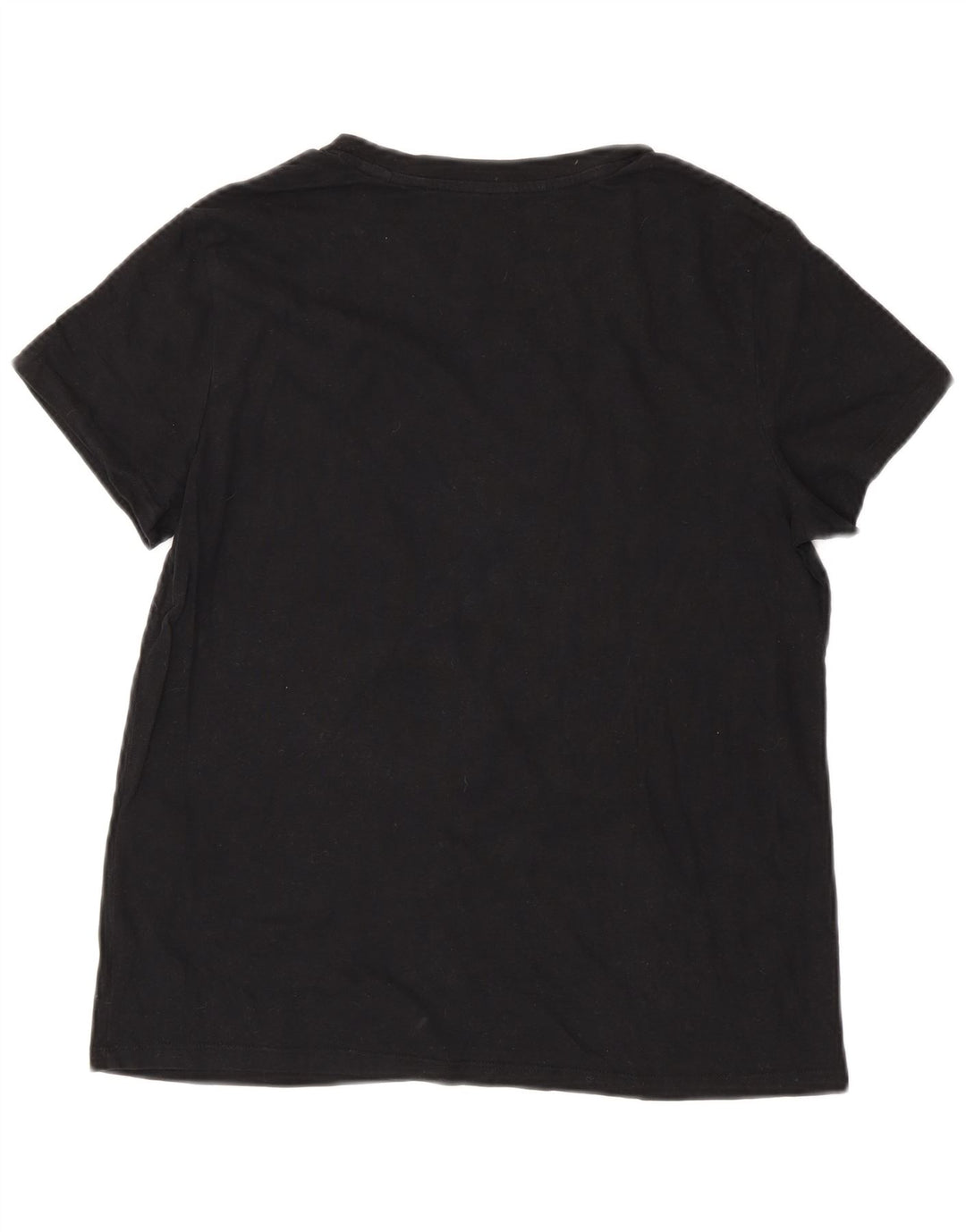 LEVI'S Womens T-Shirt Top UK 12 Medium Black Cotton
