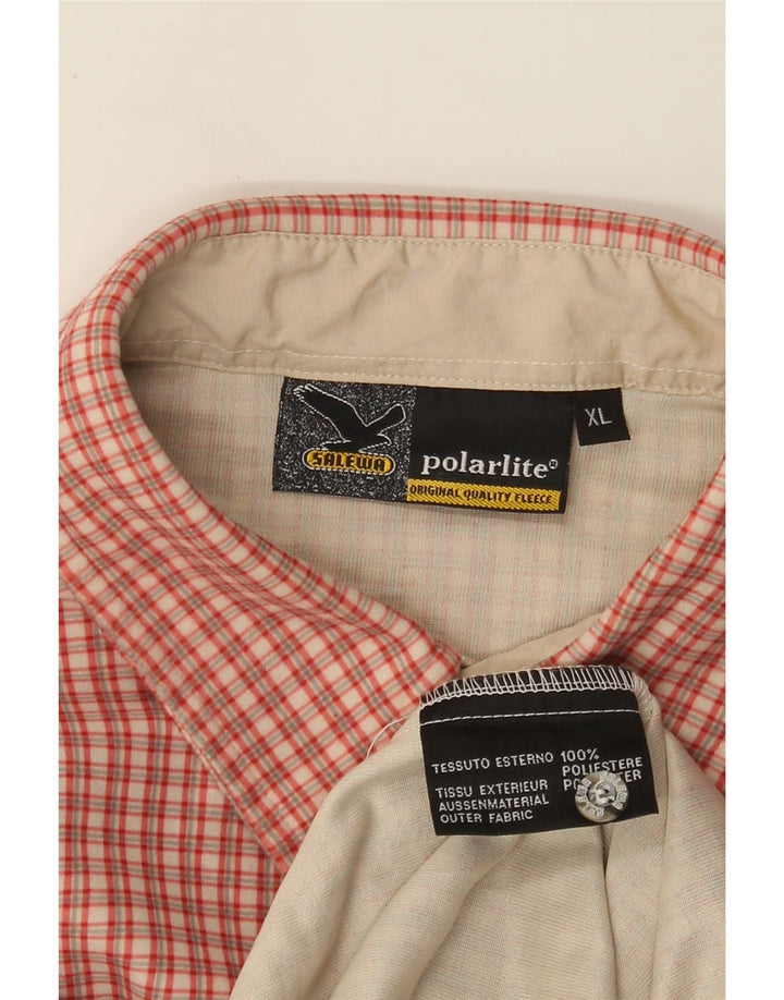 SALEWA Mens Fleece Shirt XL Red Check Polyester