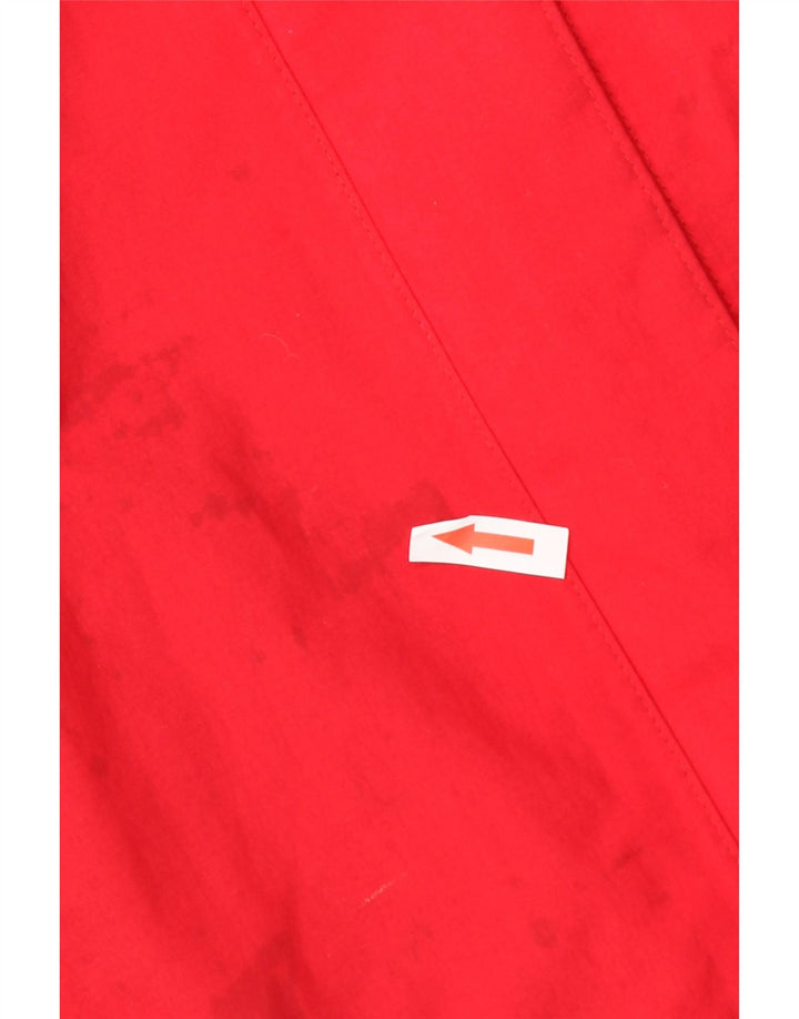 Jack Wolfskin Womens Hooded Rain Jacket UK 12/14 Medium Red Polyamide