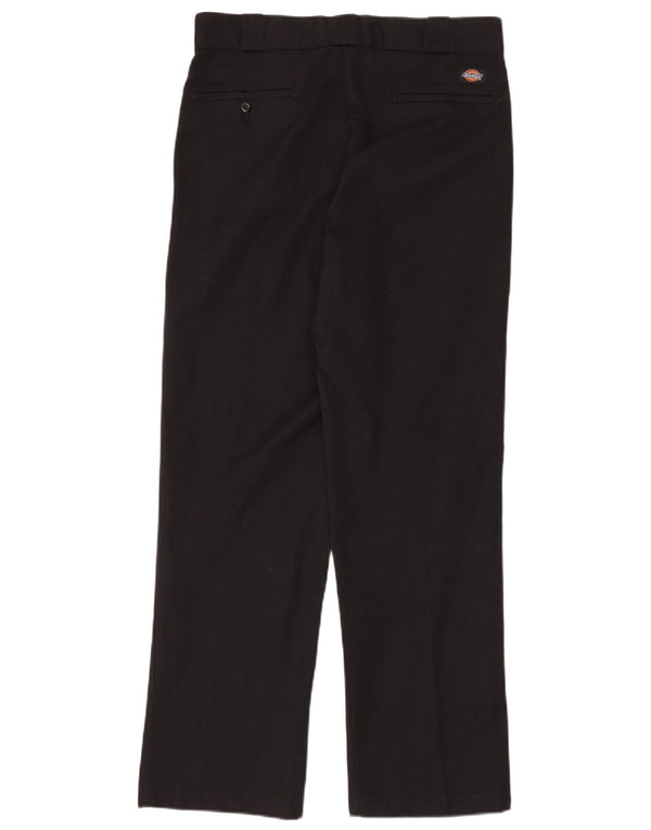 Dickies Mens Straight Chino Trousers W34 L32 Black Polyester