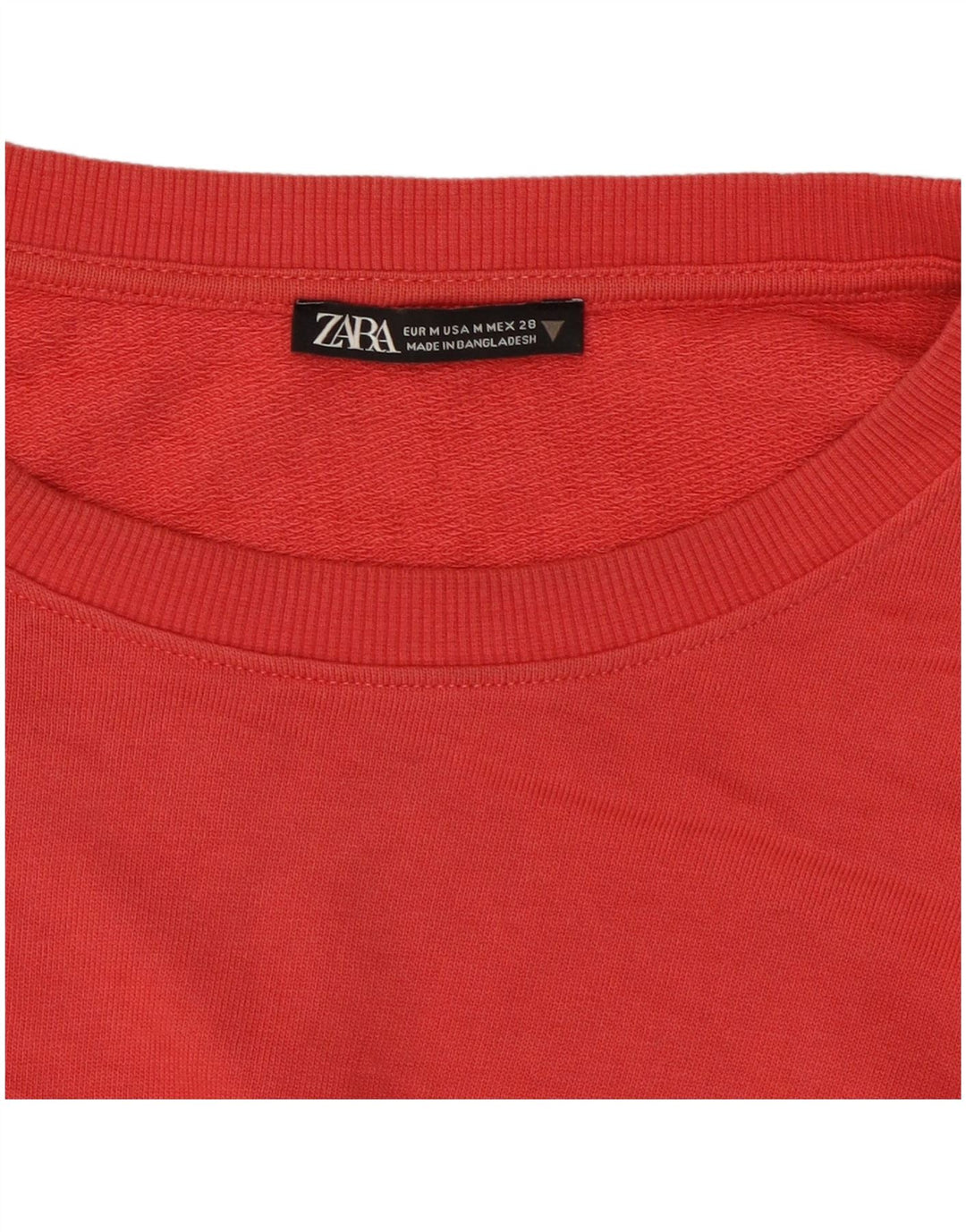 ZARA Womens Crop Sweatshirt Jumper UK 14 Medium Red