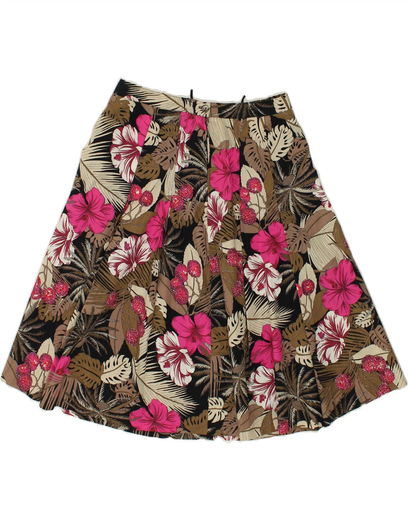 VINTAGE Womens A-Line Skirt W30 Medium Multicoloured Floral Vintage Vintage and Second-Hand Vintage from Messina Hembry 