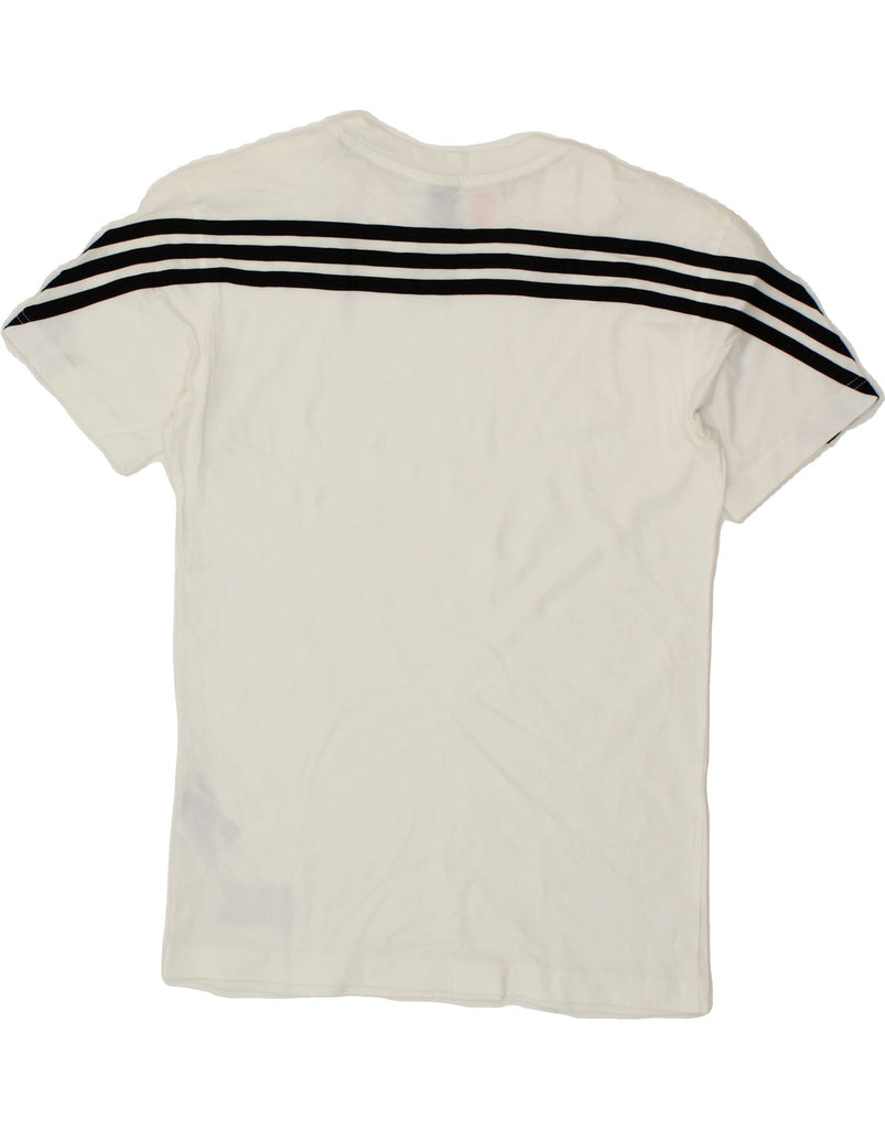 ADIDAS Boys T-Shirt Top 11-12 Years White Cotton Vintage Adidas and Second-Hand Adidas from Messina Hembry 