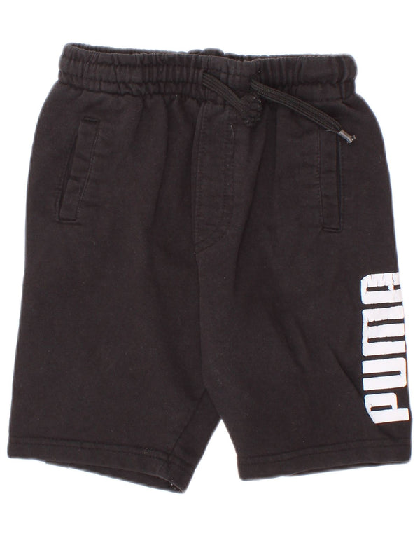 Puma Boys Graphic Sport Shorts 4-5 Years Black Cotton