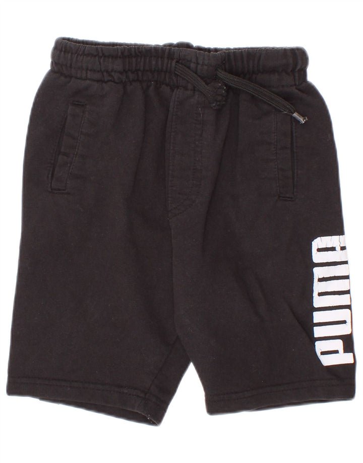 Puma Boys Graphic Sport Shorts 4-5 Years Black Cotton