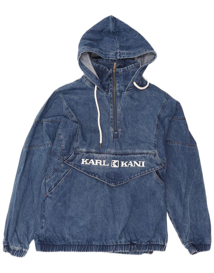 Karl Kani Mens Hooded Denim Anorak Jacket UK 38 Medium Blue