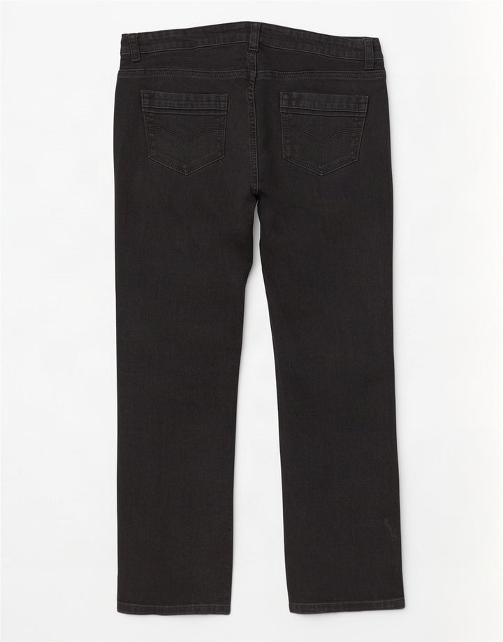 Marks & Spencer Womens Short Bootcut Jeans UK 12 Medium W34 L27 Black