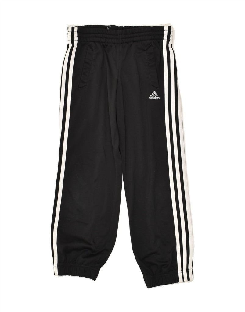 ADIDAS Boys Tracksuit Trousers Joggers 7-8 Years Black Polyester | Vintage Adidas | Thrift | Second-Hand Adidas | Used Clothing | Messina Hembry 