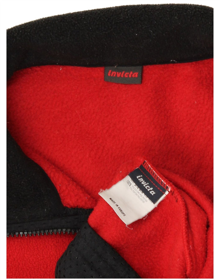 Invicta Mens Fleece Jacket UK 42 XL Red Polyester