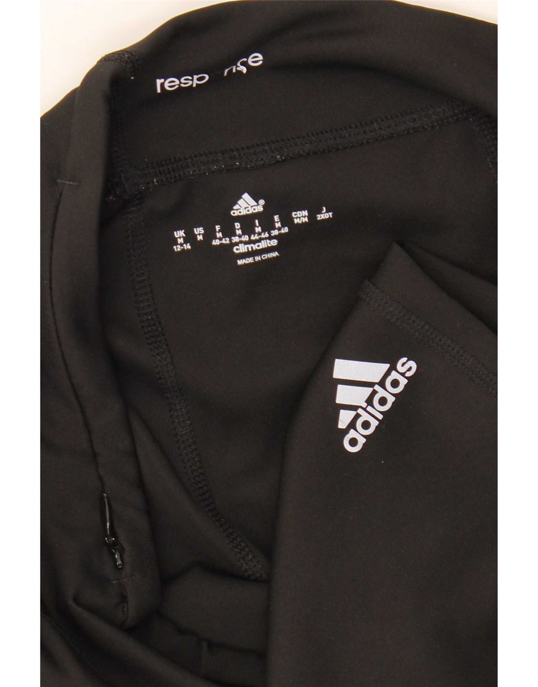 Adidas Womens Climalite Capri Leggings UK 12/14 Medium Black Polyester