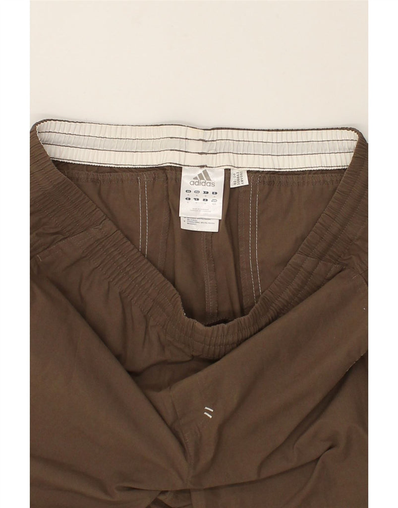 ADIDAS Mens Bermuda Shorts Medium W34  Brown Polyester | Vintage Adidas | Thrift | Second-Hand Adidas | Used Clothing | Messina Hembry 