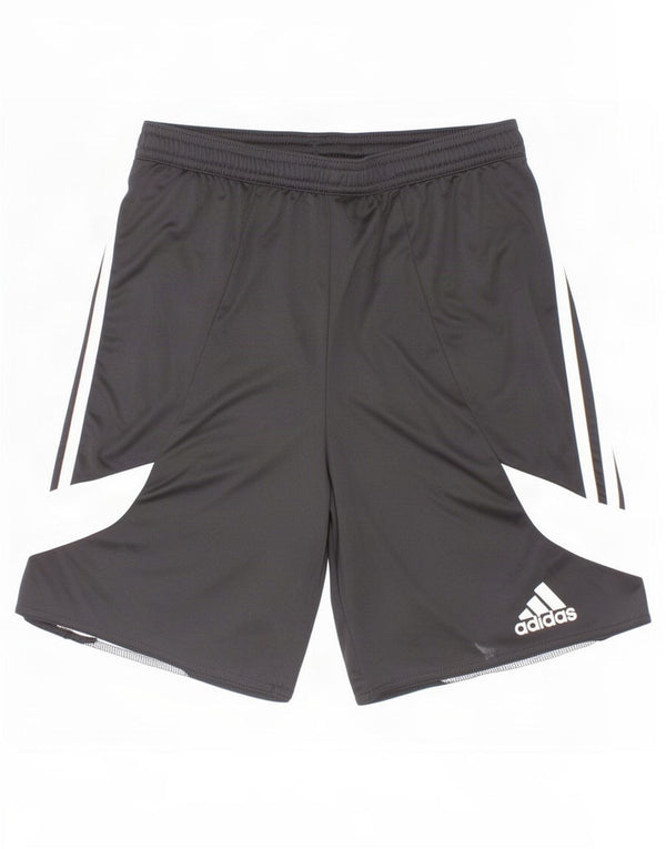 Adidas Boys Climalite Sport Shorts 13-14 Years XL Black Colourblock