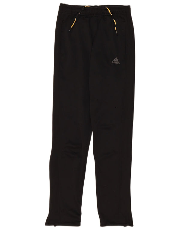 Adidas Boys Climalite Tracksuit Trousers 13-14 Years Black Polyester