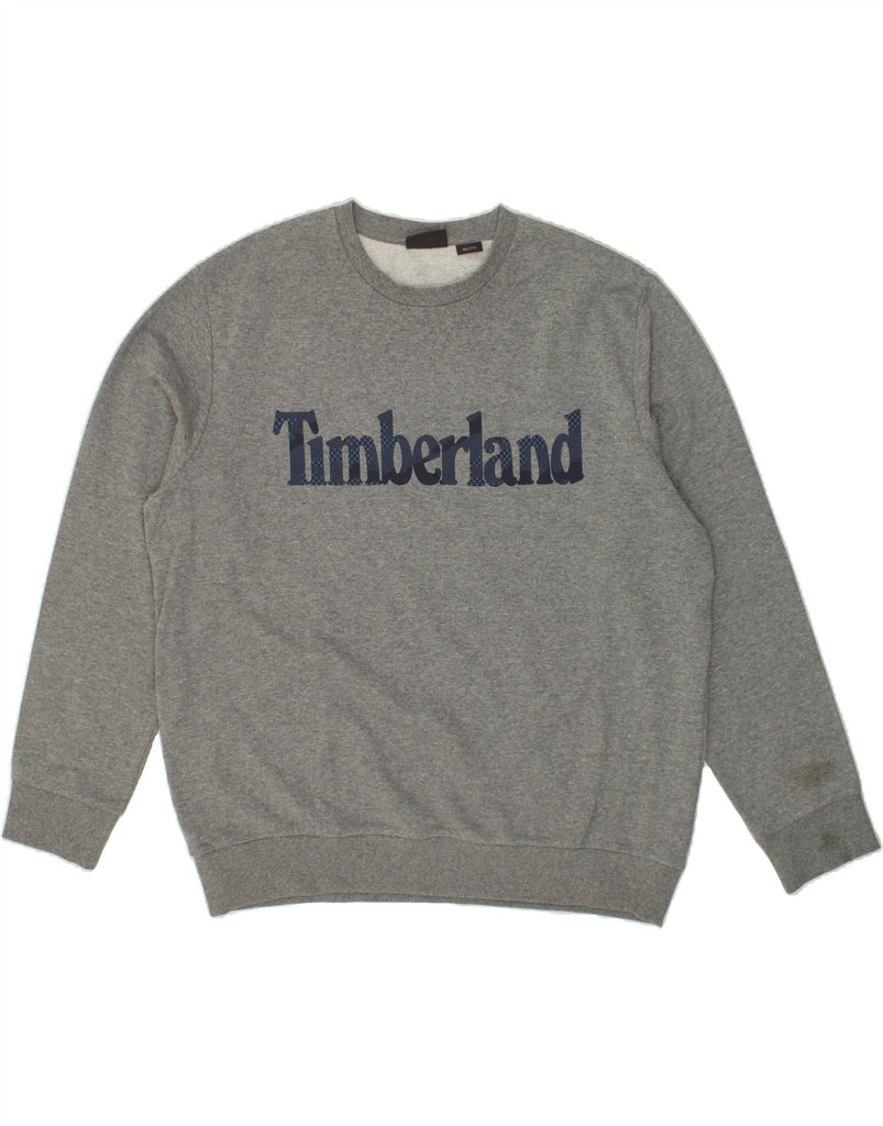 TIMBERLAND Mens Graphic Sweatshirt Jumper 2XL Grey Cotton | Vintage Timberland | Thrift | Second-Hand Timberland | Used Clothing | Messina Hembry 