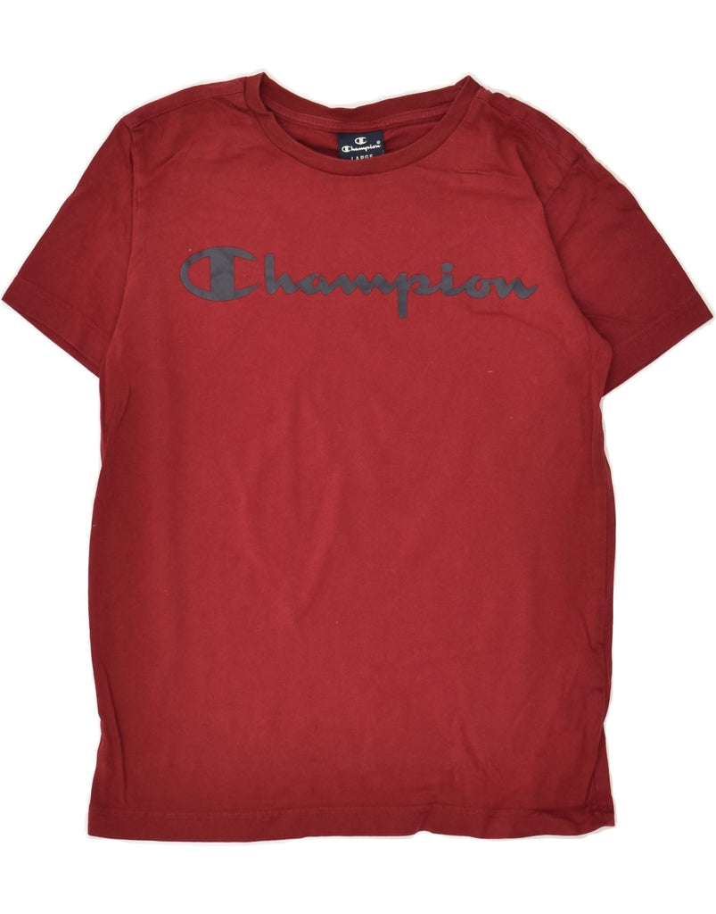 CHAMPION Boys Graphic T-Shirt Top 11-12 Years Large Red Cotton | Vintage Champion | Thrift | Second-Hand Champion | Used Clothing | Messina Hembry 