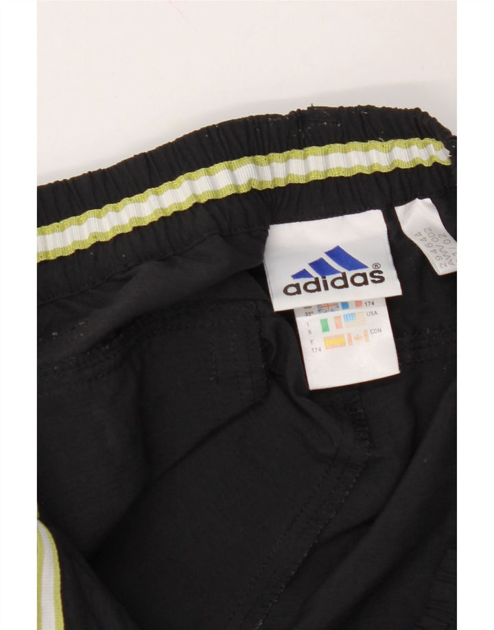 ADIDAS Mens Straight Capri Trousers W32 L22 Black Polyamide Vintage Adidas and Second-Hand Adidas from Messina Hembry 