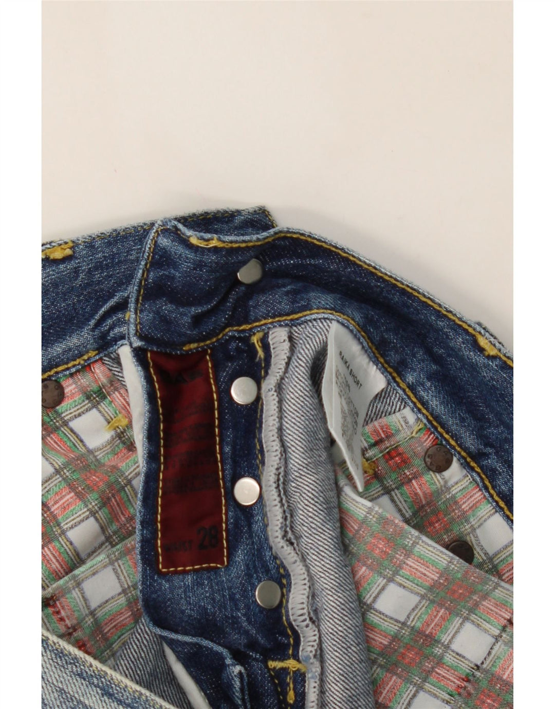 GAS Womens Denim Shorts W28 Medium Navy Blue Cotton Vintage Gas and Second-Hand Gas from Messina Hembry 
