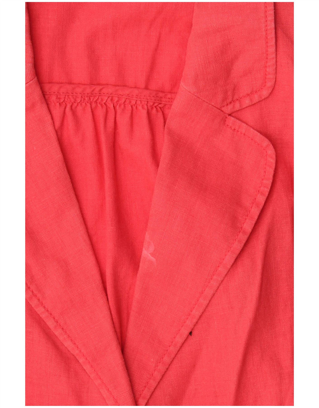 Marks & Spencer Womens 3/4 Sleeve 1 Button Blazer Jacket UK 18 XL Red Linen