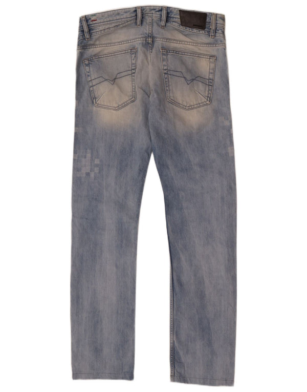 Diesel Mens Shioner Distressed Slim Skinny Jeans W30 L32 Blue Cotton