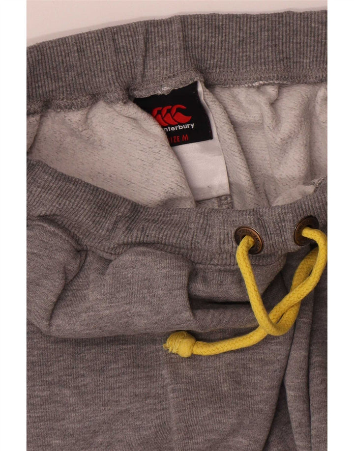 Canterbury Mens Graphic Tracksuit Trousers Medium Grey Flecked Cotton