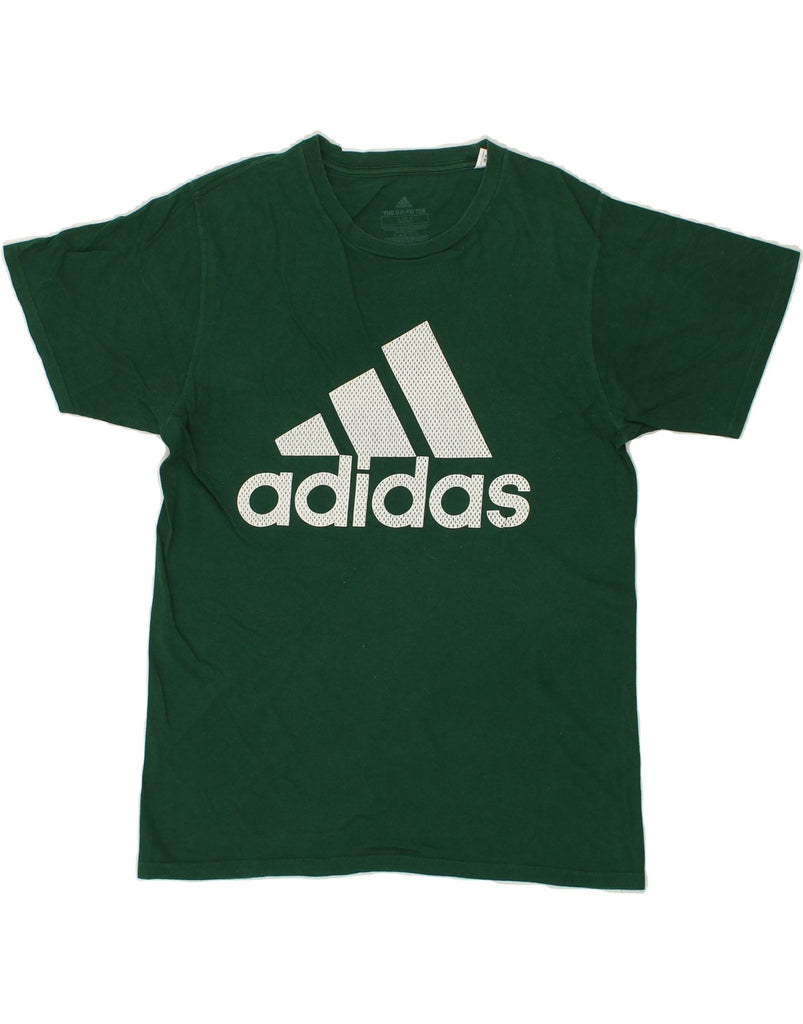 ADIDAS Mens The Go-To Tee Graphic T-Shirt Top Medium Green Cotton | Vintage Adidas | Thrift | Second-Hand Adidas | Used Clothing | Messina Hembry 