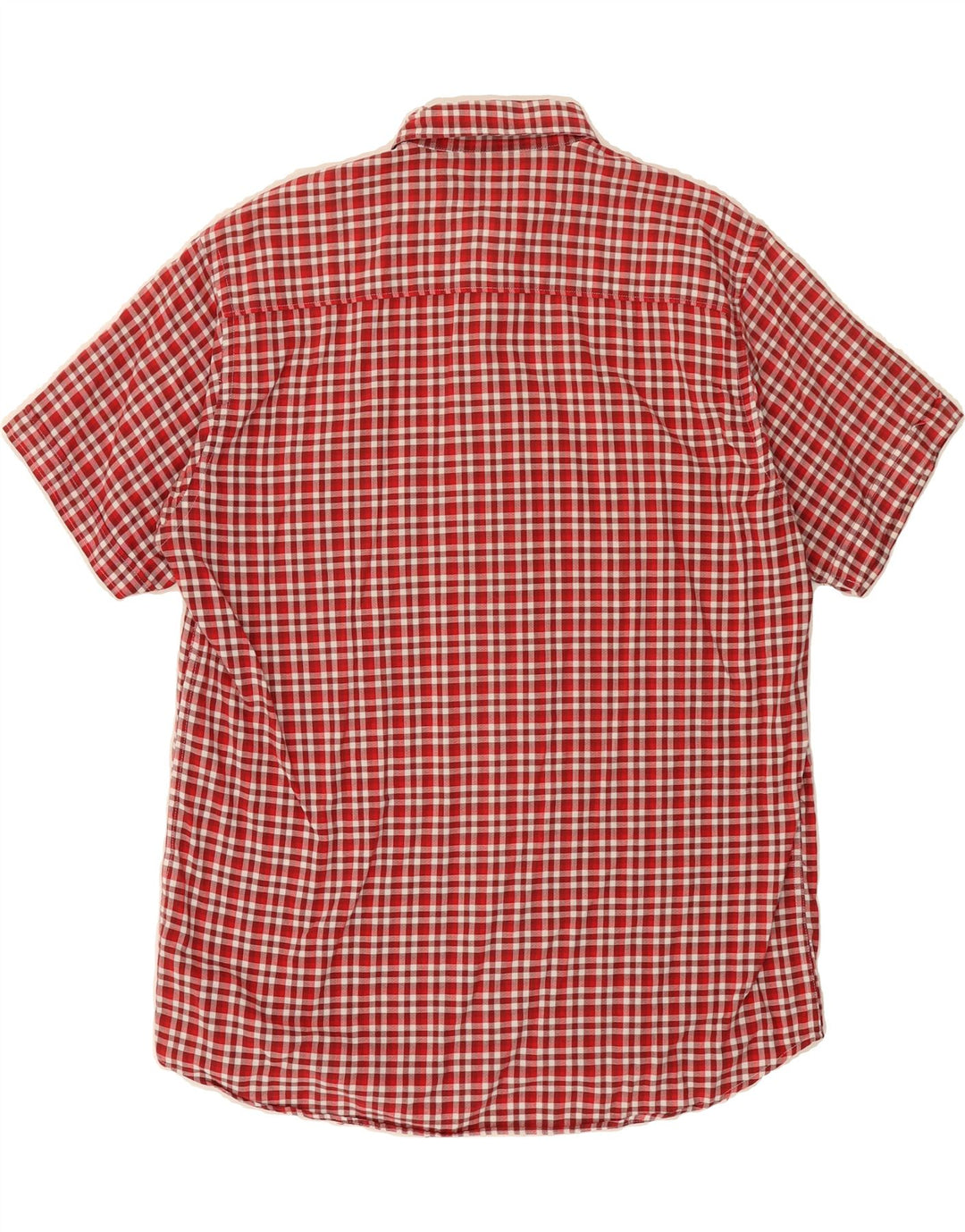 TOM TAILOR Mens Short Sleeve Shirt Large Red Check Cotton Vintage Tom Tailor and Second-Hand Tom Tailor from Messina Hembry 