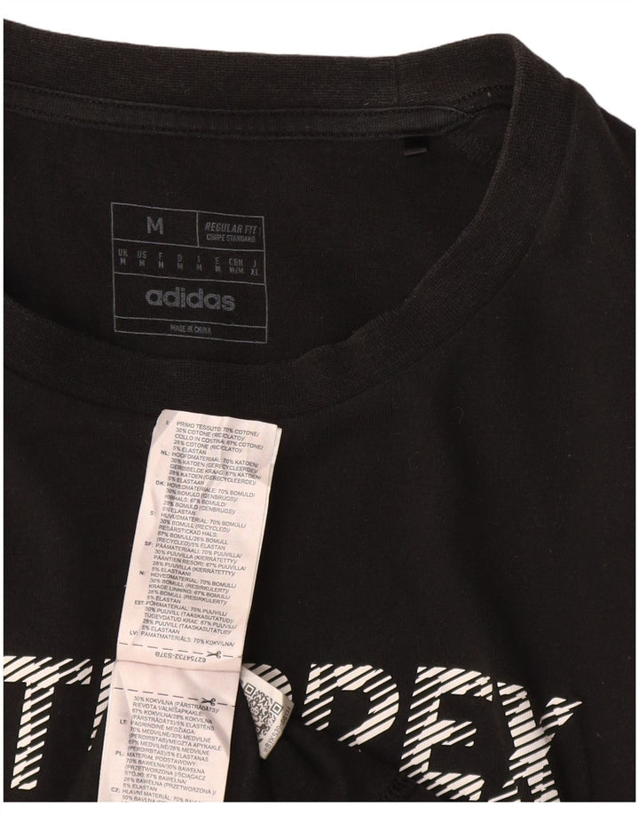 ADIDAS Mens Terrex Regular Fit Graphic T-Shirt Top Medium Black Cotton