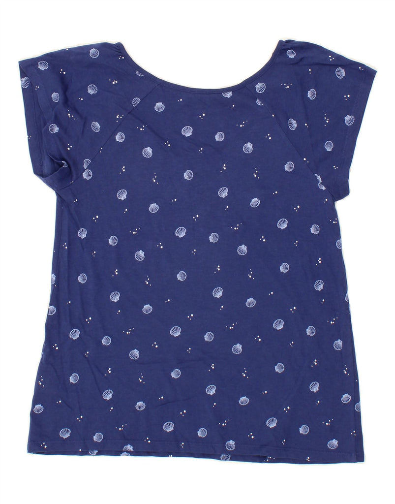 ESPRIT Womens Abstract Pattern T-Shirt Top UK 14 Medium Blue Cotton Vintage Esprit and Second-Hand Esprit from Messina Hembry 