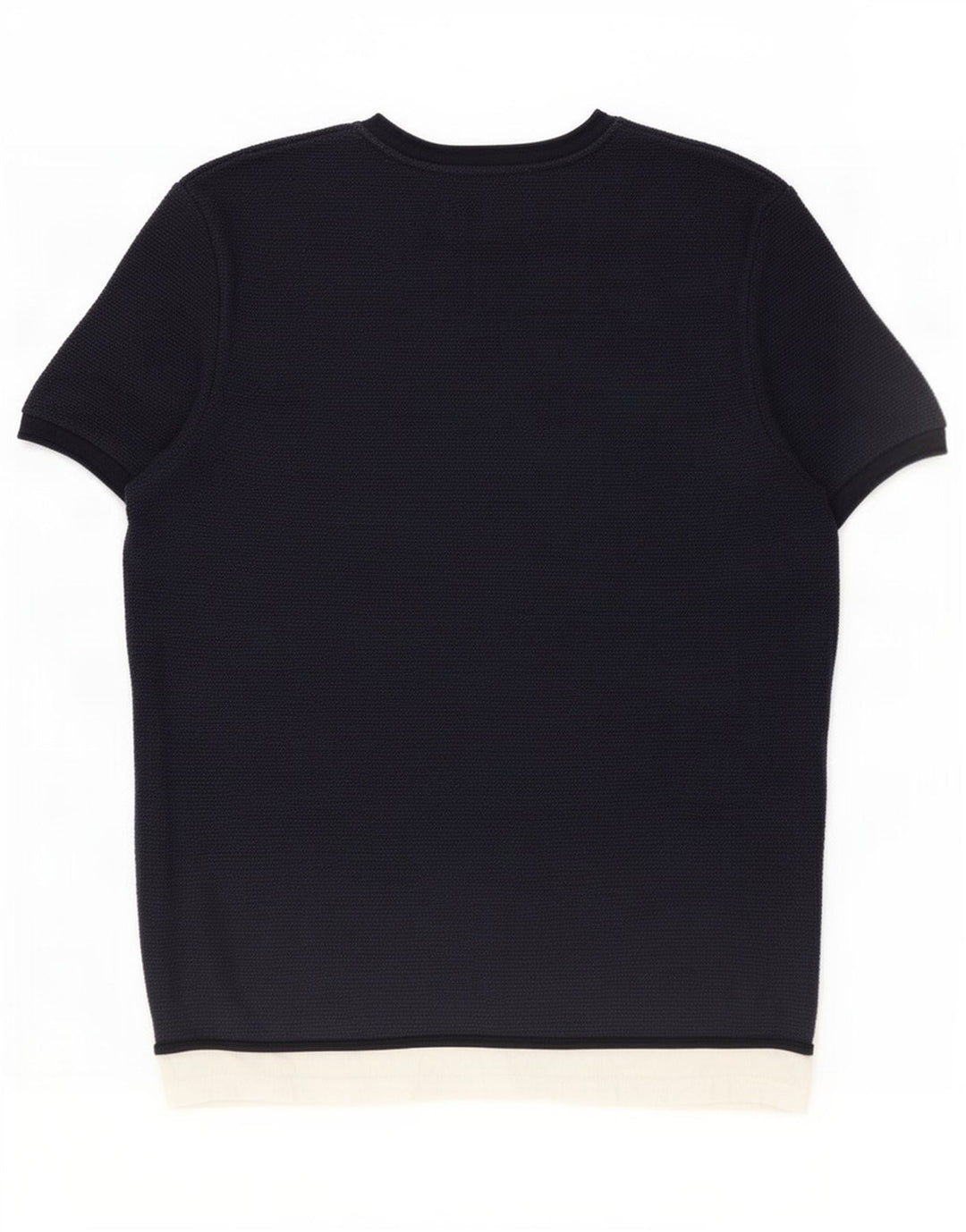 Zara Mens T-Shirt Top Large Navy Blue Colourblock