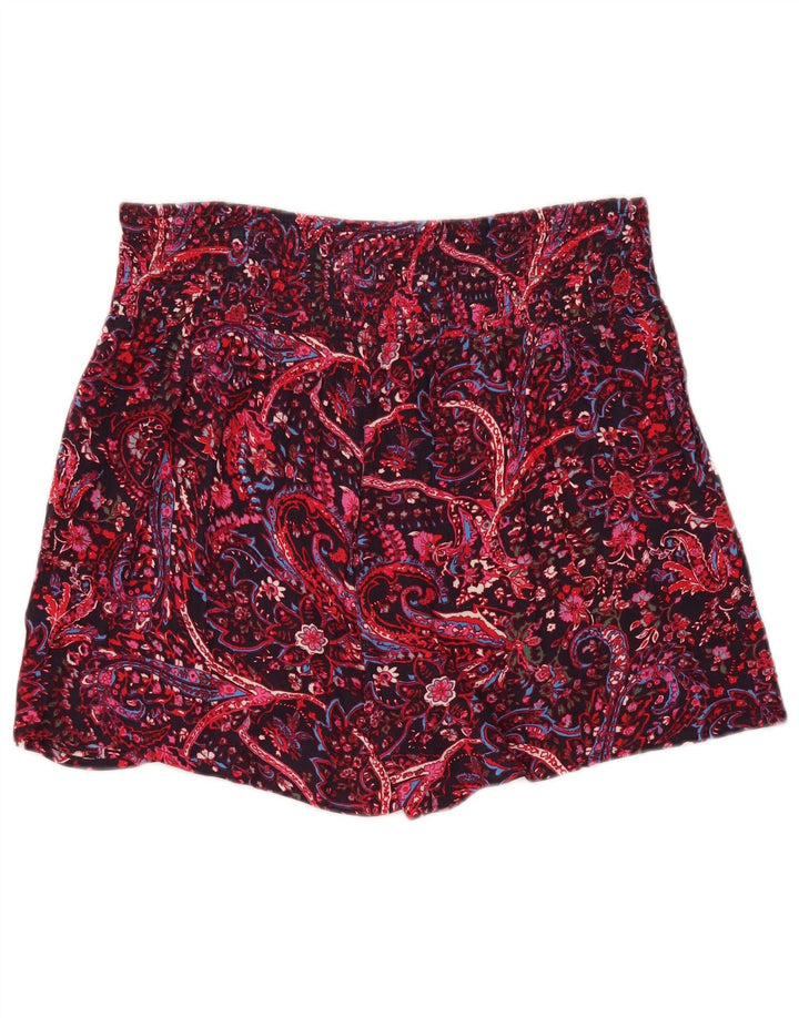 Fat Face Womens High Waist Shorts W34 Large  Multicoloured Paisley