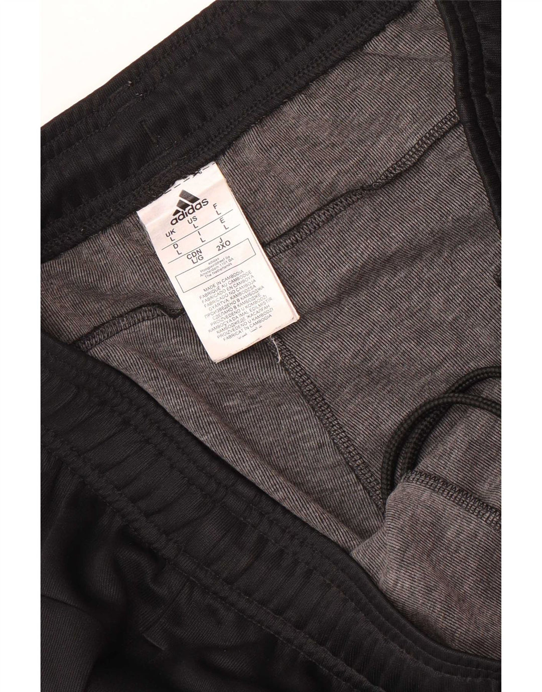 Adidas Mens Tracksuit Trousers Joggers Large Black Polyester