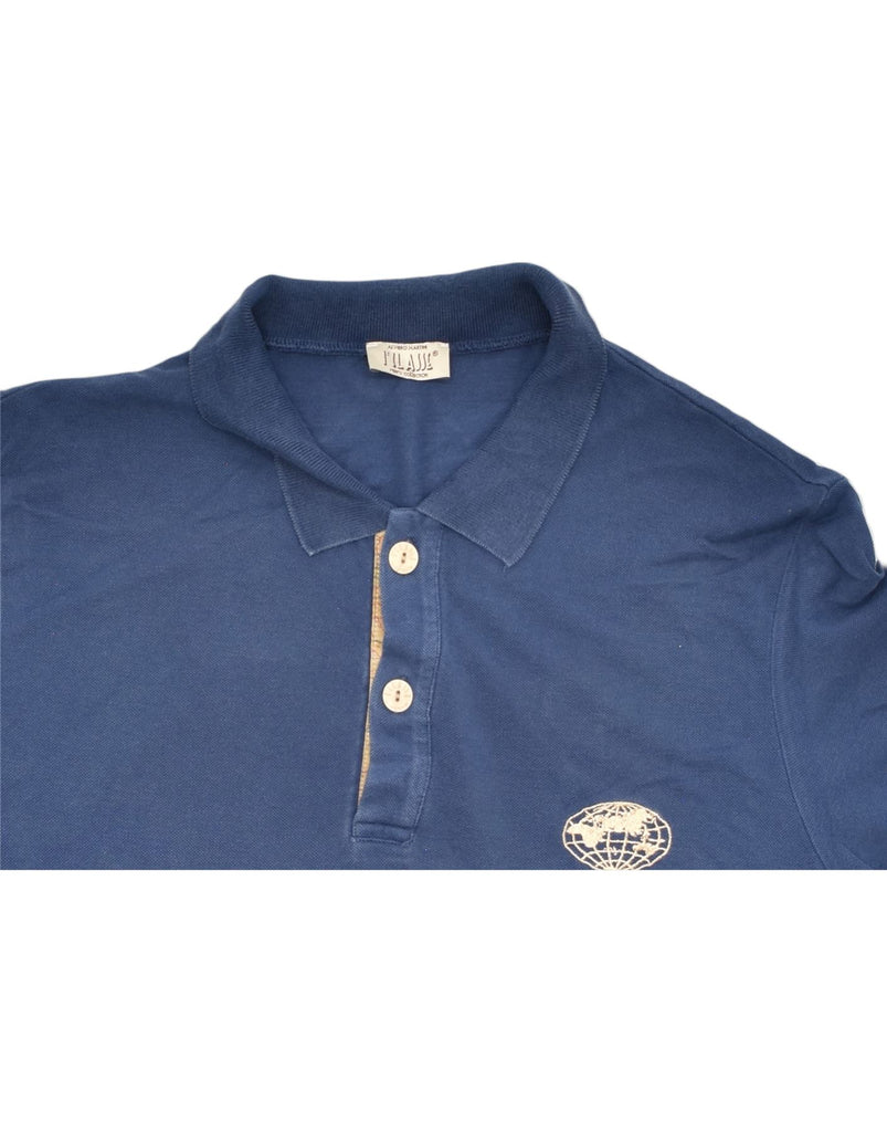 VINTAGE Mens Polo Shirt 2XL Navy Blue Cotton | Vintage | Thrift | Second-Hand | Used Clothing | Messina Hembry 